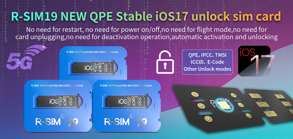 R-SIM19 NEW QPE Stable iOS17 unlock sim card