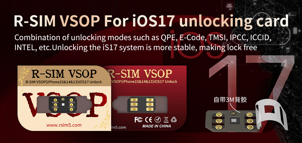 R-SIM VSOP For iOS17 Unlocking Card